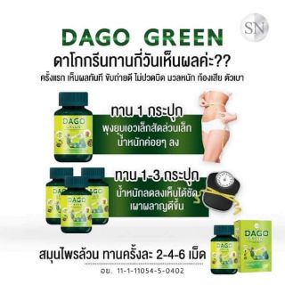 DAGO GREEN คาโคกรีน
สมุนไพรลดพุง ดีท๊อกซ์ ลดน้ำหนัก