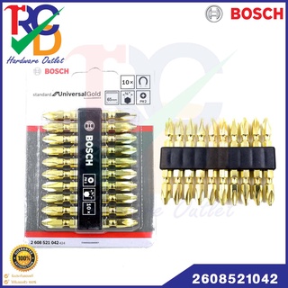 2608521042 BOSCH ดอกไขควง 2 ปลาย Bosch 1/4" Ph2 x 65mm. ดอกไขควงสีทอง 2x65mm.ขายแยกเป็นดอก