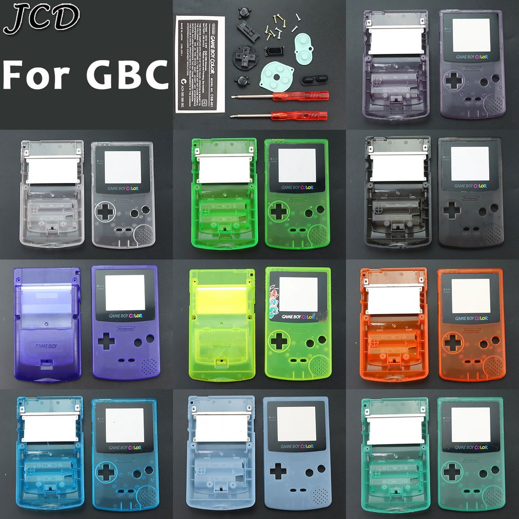 Jcd Clear Housing Shell Case Cover For Nintendo Gameboy Color Game Console For Gbc Shell With Buttons Kits Sticker Label ราคาท ด ท ส ด