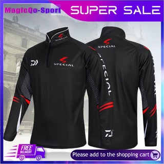 DAIWA เสื้อตกปลาแขนยาวมีฮู้ด เสื้อแจ็คเก็ตกันแดดระบายอากาศได้ดี