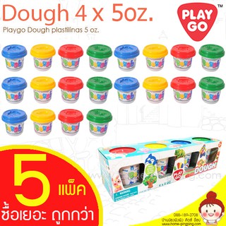 Playgo Dough ชุดแป้งโดว์กระปุก.... แป้งโดว์ 4 สี ชุด 5 แพคราคาพิเศษ