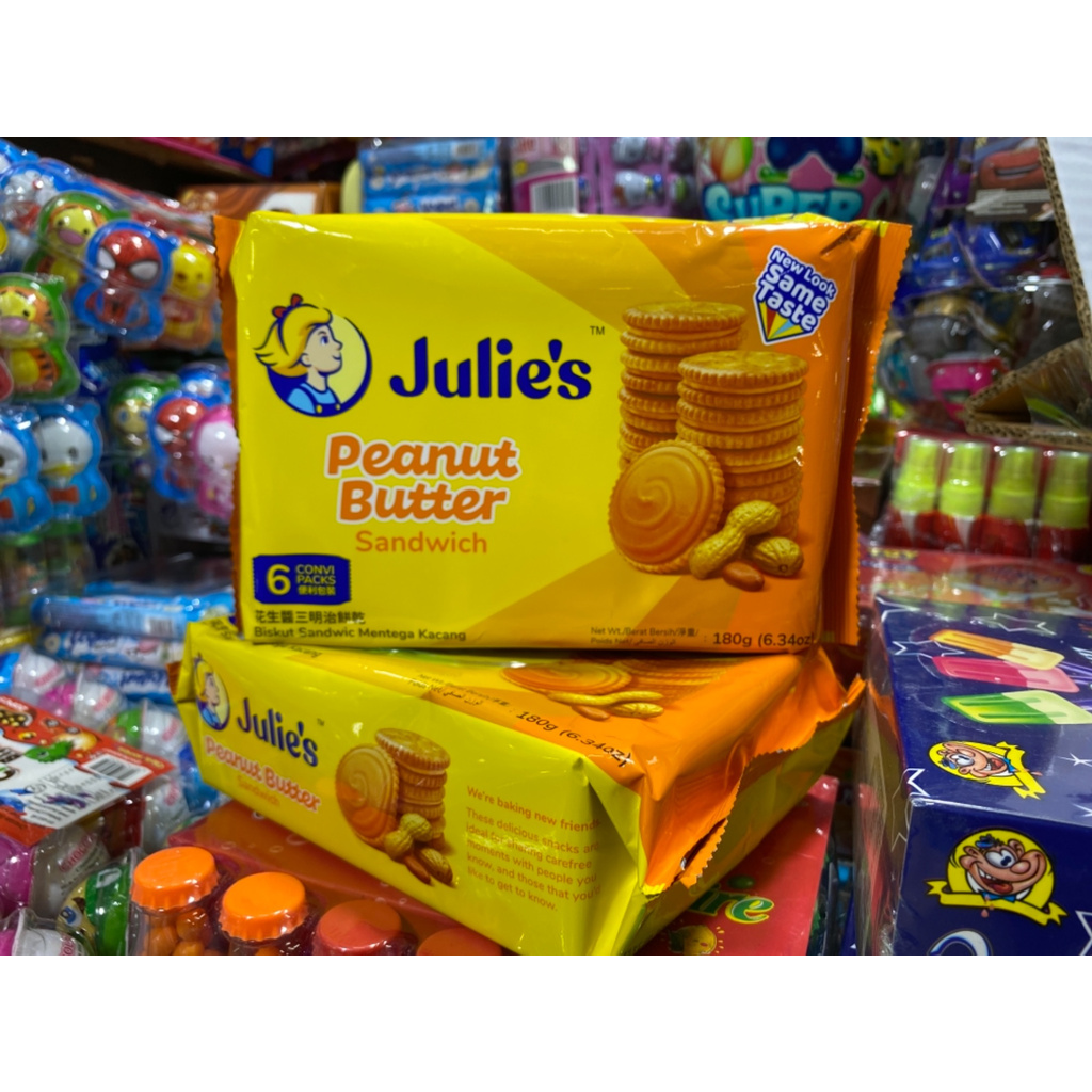 Julie’s Peanut Butter sandwich vs น้ำหนัก180กรัม มี6ซอง