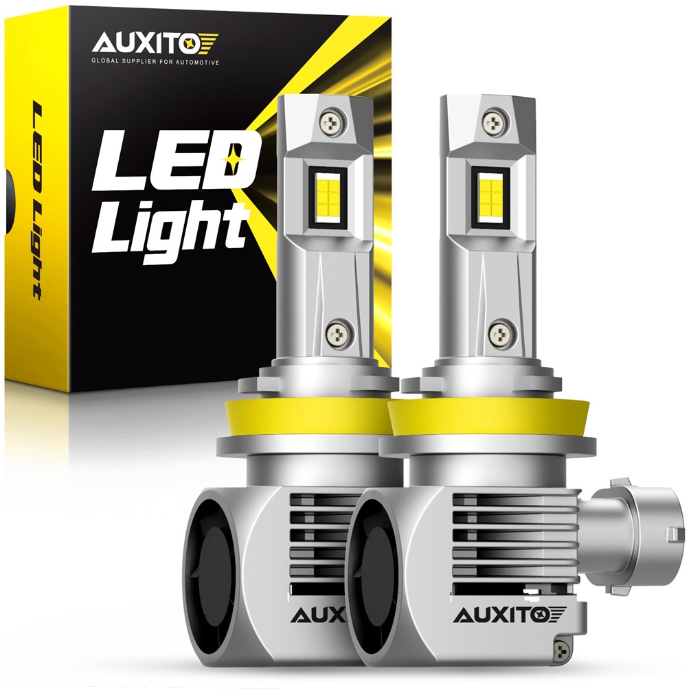 Auxito หลอดไฟหน้ารถยนต์ LED 100W 20000LM H11H8 H9 6000K สีขาว 2 ชิ้น