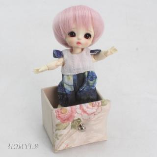 [HOMYL2] 1/8 BJD SD Short Wigs Artificial Mohair Hair For MSD DIM DOD SD Mini Dolls