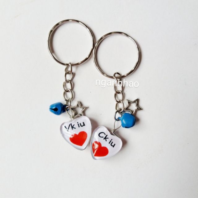 Ck iu วีเค พวงกุญแจคู่รักอิฐหัวใจ