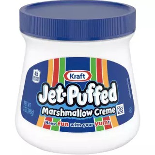 🔥HOT🔥 Kraft Jet Puffed Marshmallow Cream  สำหรับ แต่งหน้า ขนมปัง และ ไอศครีม  คราฟท์ 198 กรัม คุณภาพระดับพรีเมี่ยม