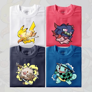 DEMON SLAYER POKEMON SHIRT - PIKACHU CUTE POKEMON ANIME TEES- ANIMO APPARELเสื้อยืด เสื้อขาว