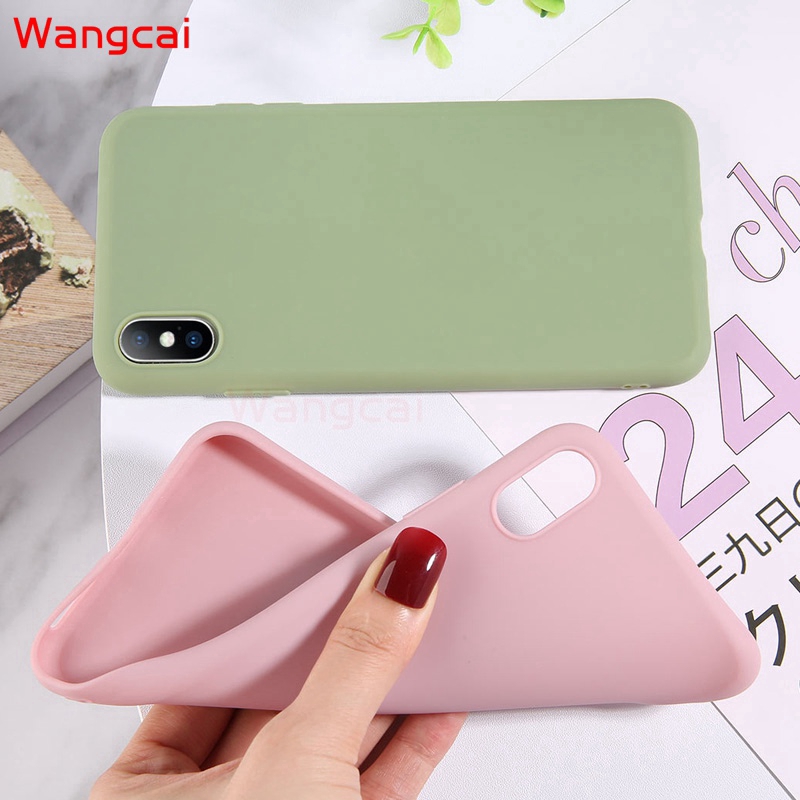 เคสโทรศัพท์ชนิดซิลิโคน Tpu แบบนิ่มเนื้อแมตต์สีสันสดใสสไตล์เรียบง่าย