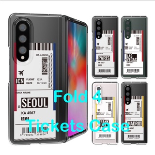 🇰🇷 【Z Fold 4 Korean Phone Case 】 Samsung Galaxy PlaneTickets Case Polycarbonate Slim Hand Made From Korea