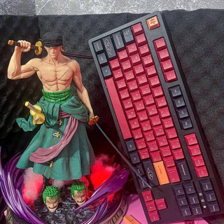 139 Keys Red Samurai Cherry Profile Keycaps PBT DYE Sublimation Personality Keycap Set for 61/64/68/87/96/98/108keys Keyboard DIY,Compatiable with RK/Keychron/Logitech Keyboard