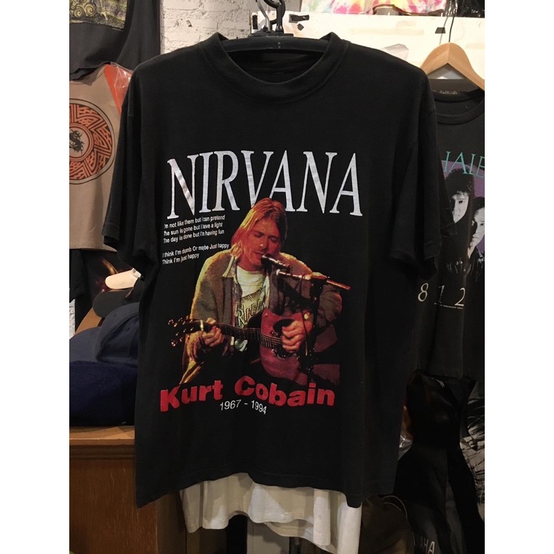 Vtg. Kurt Cobain 90s T-Shirt Sz. M