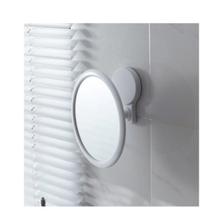 Primo กระจกแต่งหน้าพลาสติกทรงกลมติดผนัง รุ่น BDQ003  ขนาด 20x23x7 ซม. สีขาว