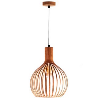 ไฟช่อ MODERN P121018-M CARINI METAL WOOD 1LIGHT ไฟเพดาน ผลิตจากเหล็กคุณภาพดี แข็งแรง เคลือบสีแน่น Lighting Ceiling Fans