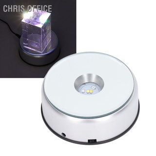 Chris ฐานชาร์จ Usb ไฟ Led 360 ดวง 80 วินาที หมุนได้ สําหรับแก้วคริสตัล