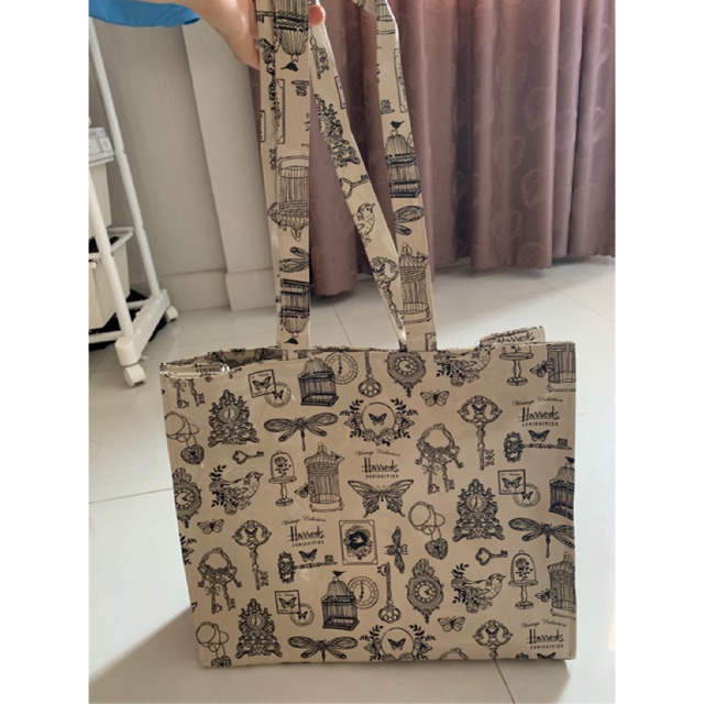 กระเป๋า Harrods แฮรอท shoulder tote bag แท้ | Shopee Thailand