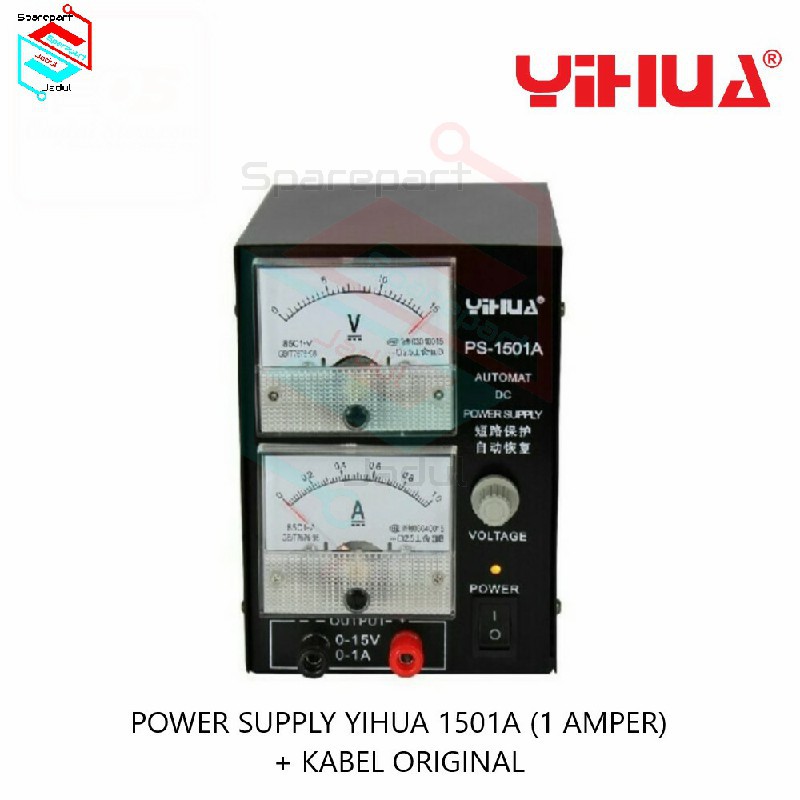 HP YIHUA 1501A ANALOG 1 CAMPERE POWER SUPPLY + 70733 PS-1501A CABLE
