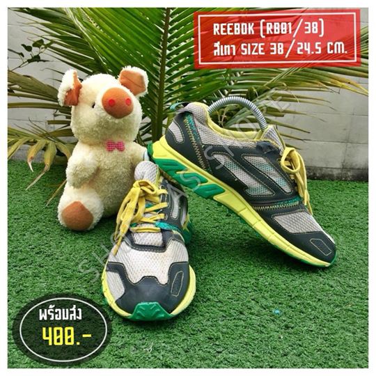 (ของแท้/พร้อมส่ง)รองเท้าผ้าใบรีบอก(Reebok shoes)/มือสอง สภาพดี 90%/สีสวย พื้นเต็ม ใส่ยังไงก็เท่ดูดี/