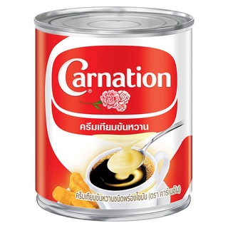 Carnation Sweetened Condensed Nondairy Cremer คาร์เนชั่น ครีมเทียมนมข้นหวานชนิดพร่อมไขมัน 388 กรัม