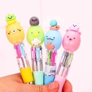 1Pc น่ารักสร้างสรรค์ Sumikkogurashi ก้านสั้นสี่สีเจลปากกา Sumikkogurashi บอลปากกา Sumikkogurashi สี่สีปากกาลูกลื่นของขวัญเครื่องเขียน