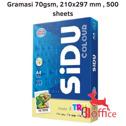กระดาษ A4 70 แกรม Sinar Dunia (SIDU) สี /