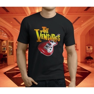 [S-5XL]ใหม่ เสื้อยืดลําลอง แขนสั้น พิมพ์ลาย The Ventures Japan Band Rock Guitar สีดํา เหมาะกับของขวัญวันพ่อ สําหรับผู้ชา