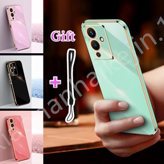 เคสโทรศัพท์มือถือ TPU นิ่ม ชุบไฟฟ้า ขอบตรง หลากสี สําหรับ Infinix Note 12 Pro 5G X671B Note 12 5G X671