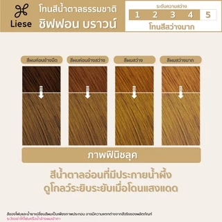 ลิเซ่ บับเบื้ล โฟมเปลี่ยนสีผม ชิฟฟอน บราวน์ Liese Bubble Color Chiffon Brown สีน้ำตาลอ่อนประกายสีน้ำผึ้ง ทำสีผม ไฮไลท์