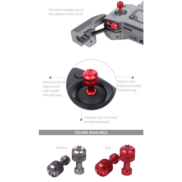 ปุ่มจอยสติ๊กสําหรับ Dji Mavic 3/Mavic Air 2/2S/Mini/2/Mini Se/Air/Mavic 2 รีโมทควบคุม 2 ชิ้น