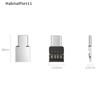 Habitatp อะแดปเตอร์แปลง USB-C 3.1 Type C ตัวผู้ เป็น USB ตัวเมีย OTG สําหรับดิสก์ U