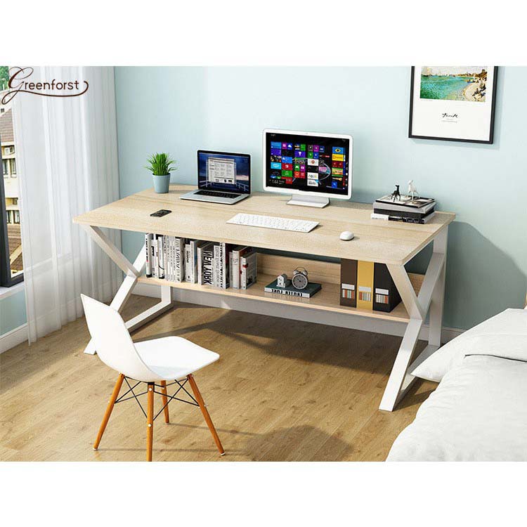 Greenforst โต๊ะคอมพิวเตอร์ โต๊ะทำงาน สไตล์ลอฟท์(100x60cm) (120x60cm) รุ่น 2158