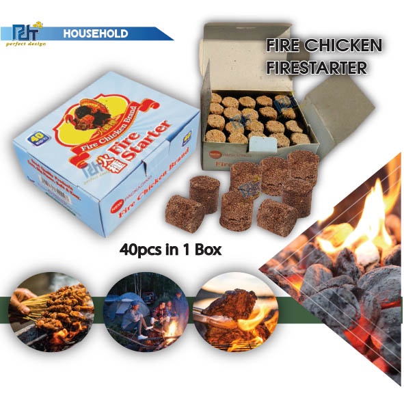 FIRE STARTER / PENYALA API CHARCOAL (FIRE CHICKEN BRAND FIRE STARTER)