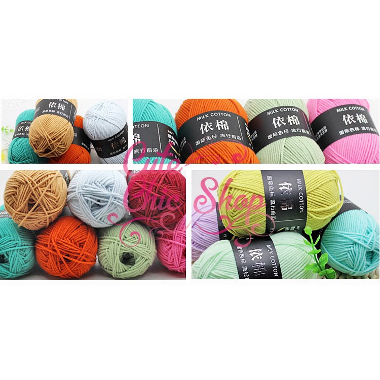 ไหมพรมคอตตอนนม4Plyชุดที่2✨พร้อมส่งค่ะ✨ (Milk Cotton Yarn) ไหมพรมถัก DIY ไหมพรมนุ่มๆ 📌เก็บเงินปลายทางได้จ้า COD ไหมพรม4 - รูปที่ 7