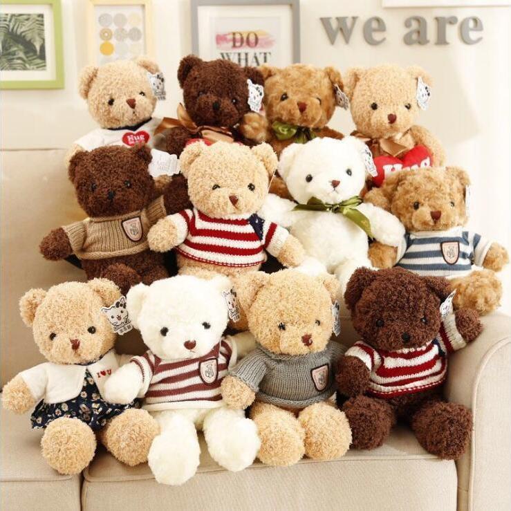 JFMM Cute Teddy Bear Plush Toy Doll Children Doll Big Bear Pillow Ragdoll Girl Birthday Graduation Gift