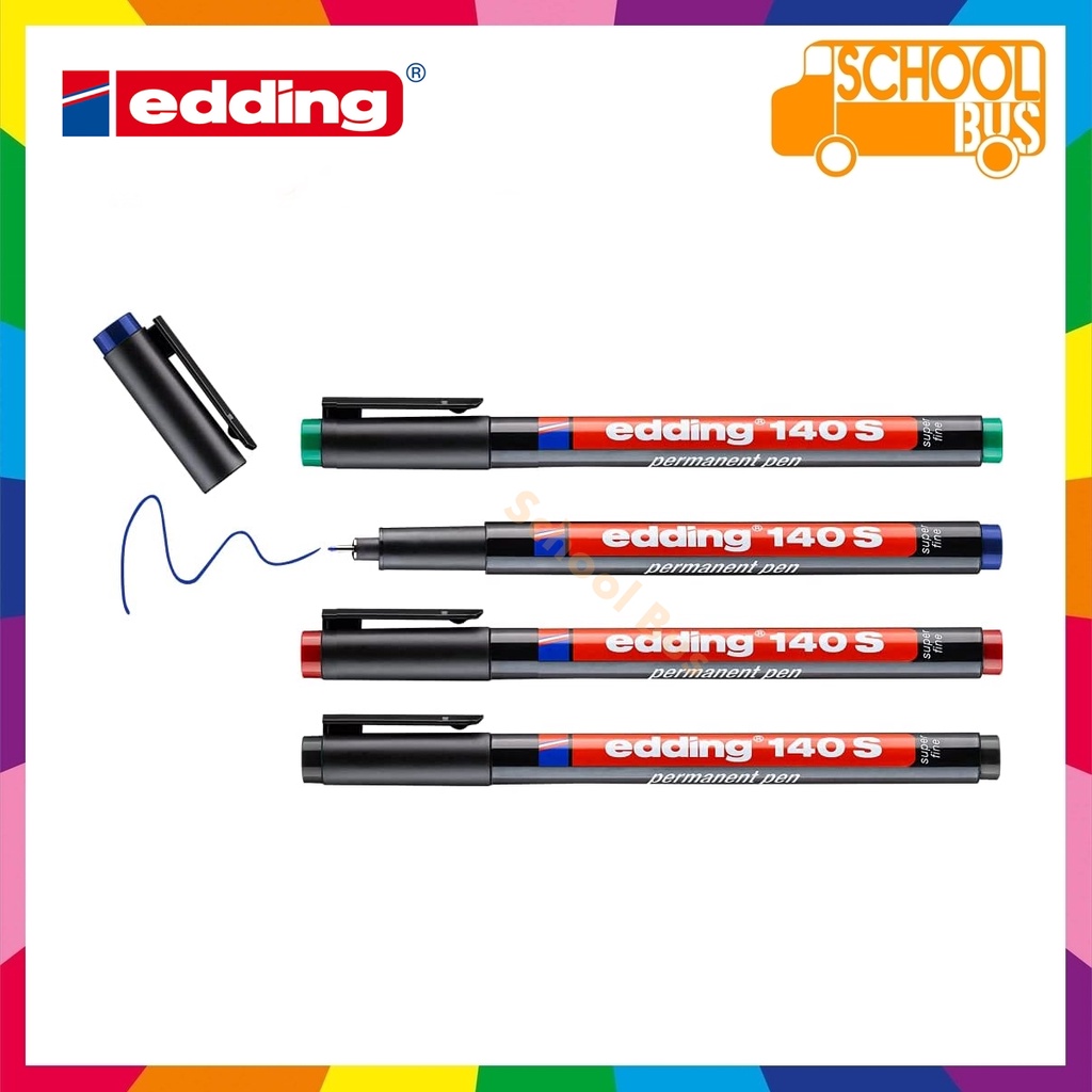 ปากกา มาร์คเกอร์ Edding Permanent Pen Marker 0.3 0.6 1.0 มม. เอดดื้ง ลบไม่ได้ 140S 141F 142M