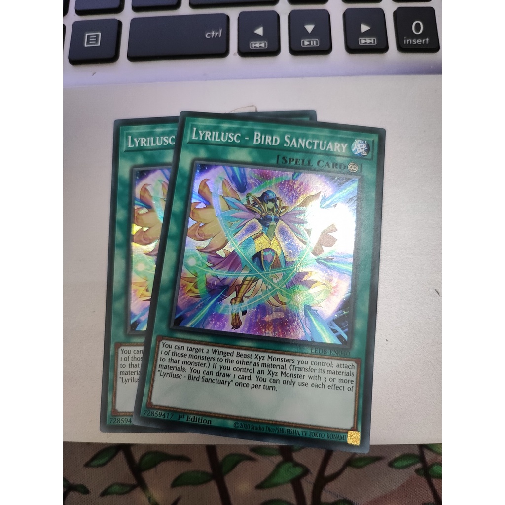 [Yugioh Funny Shop] การ์ด 1 ใบ Lyrilusc - Bird Sanctuary - LED8-EN040 - Super Rare 1st Edition