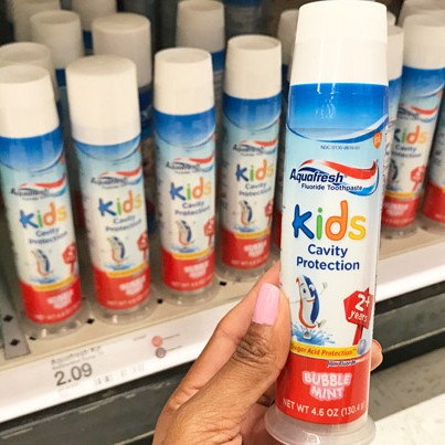 ยาสีฟันเด็ก Aquafresh Kids Toothpaste Bubble Mint ขนาด 4.6 ออนซ์ (แบบหัวปั๊ม)