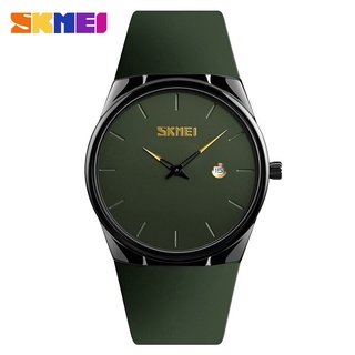 SKMEI Simple Design Quartz Watch Fashion Men Watch 3bar Waterproof PU Strap Small Dial Date Display