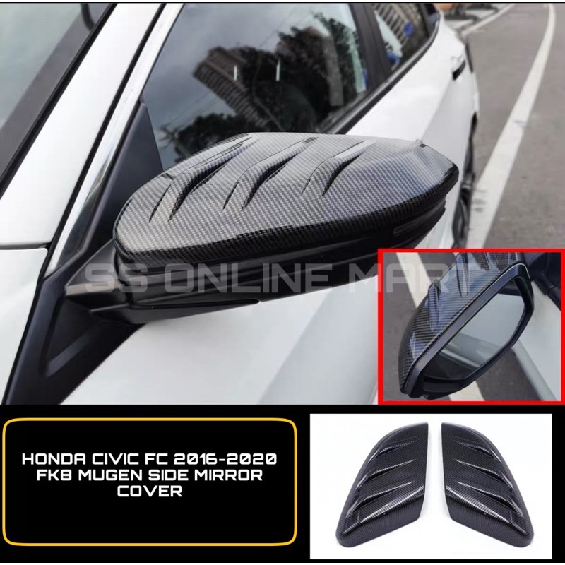Honda Civic Fc FK8 Mugen ฝาครอบกระจกมองข้าง Carbon