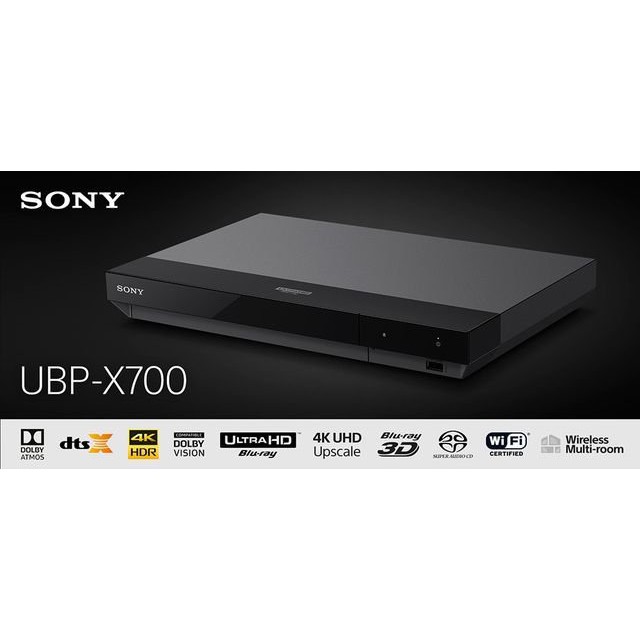#แถม BD 2 แผ่น# SONY เครื่องเล่นบลูเรย์ 4K UBP-X700 เสียง DOLBY, TRUEHD 7.1CH 4K BLURAY PLAYER