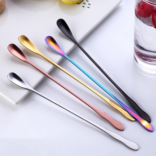 【AG】Spoon Non-Fading Practical Long Handle Cocktail Stirring Spoons for Bar