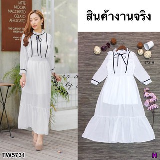 TW5731 Maxi Dress แขนยาว