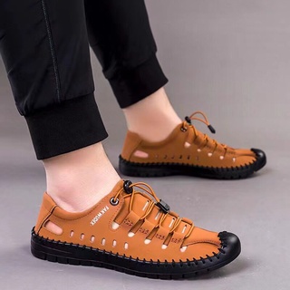 new leather men’s fashion rubber shoes sandals shoes