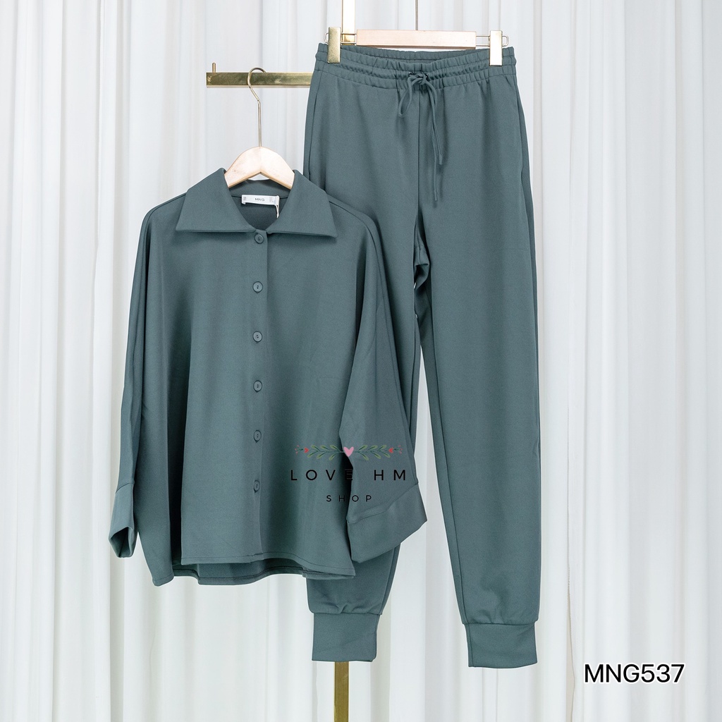 ลดเพิ่ม 50 บาท ใส่โค้ด LOVEJAN MNG537 MNG green set ชุดเซ็ตผ้า ...