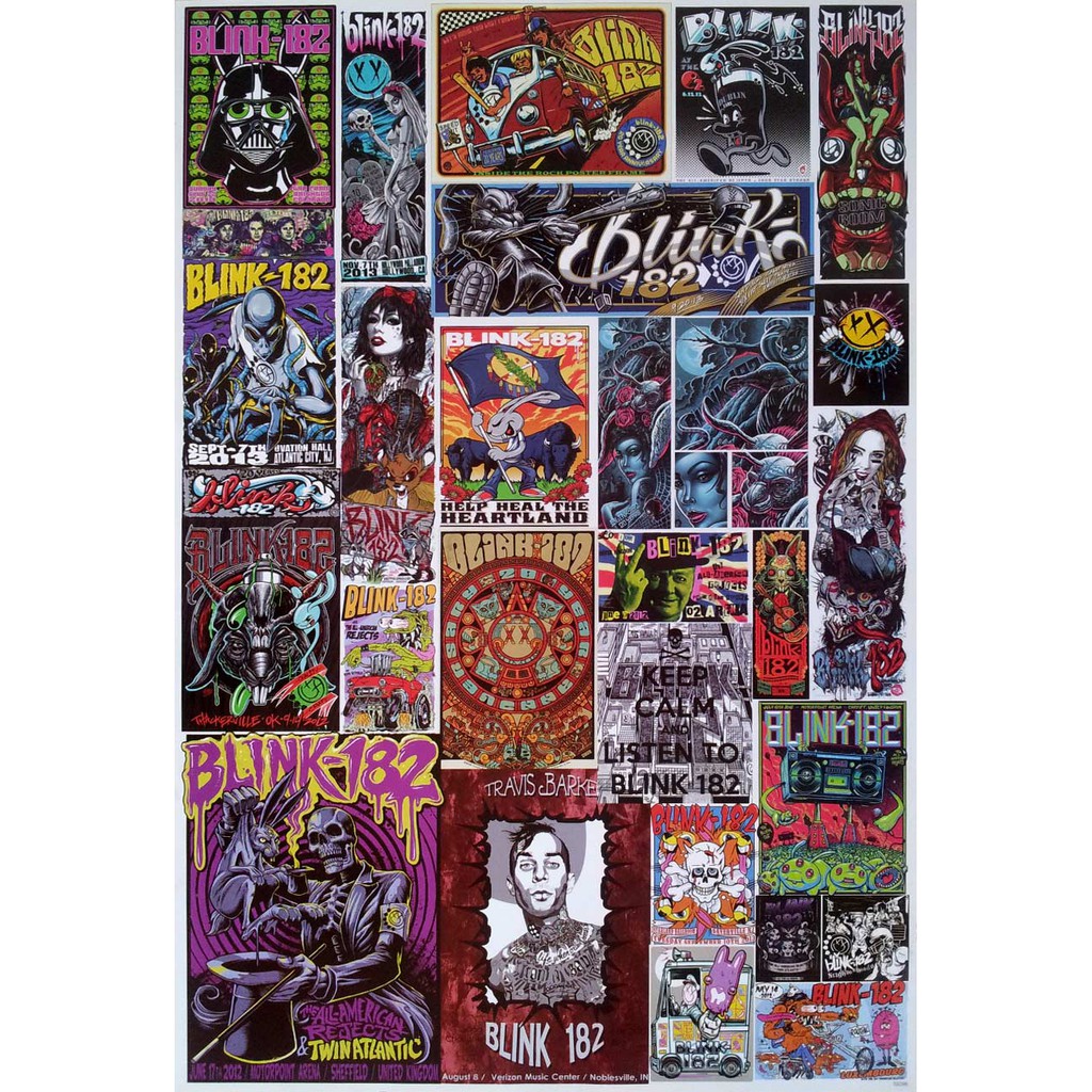 โปสเตอร์ ปก วง ดนตรี ร็อก บลิงก์-182 Blink 182 POSTER 24”x35” Inch American Pop Punk Alternative Roc