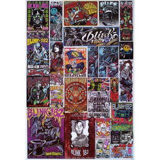 โปสเตอร์ ปก วง ดนตรี ร็อก บลิงก์-182 Blink 182 POSTER 24”x35” Inch American Pop Punk Alternative Rock Graphic V3