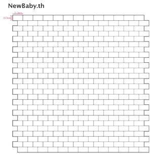 Newbaby สติกเกอร์วอลเปเปอร์ ลายกระเบื้องอิฐ สีขาว ขนาดเล็ก 1:12 อุปกรณ์เสริม สําหรับตกแต่งบ้านตุ๊กตา DIY TH