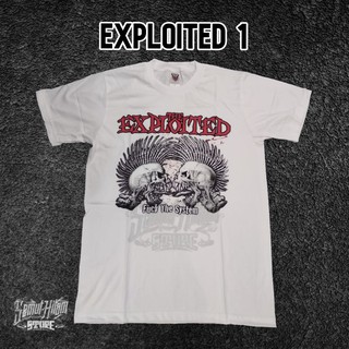 เสื้อผ้าผชเสื้อยืด พิมพ์ลายวงดนตรี Builtup Music Band Punk ORIGINAL REBEL EXPLOITED สําหรับผู้ชายS-5XL