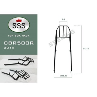 แร็คท้ายตรงรุ่น Honda CBR500R,F 2016-2020