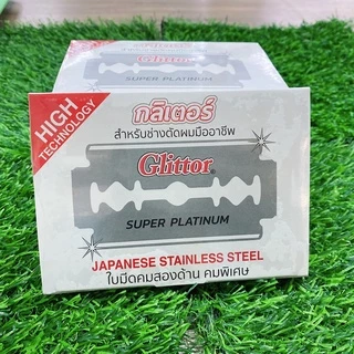 ใบมีด Glittor ใบมีดคมสองด้าน (ยกกล่อง 100 ใบ)