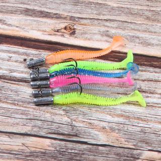 &lt;5pcs Hooks  30pcs soft bait &gt; UL Fishing Lure Kit Worms Fishing Lure Soft Shad Trout Soft Bait Silicone Baits Swimbait